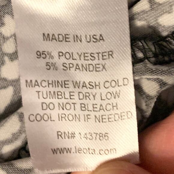 Leota Island Jumpsuit XL Black White Wide Leg Ruffle Wrap Stretch BalletCore USA - Picture 11 of 13